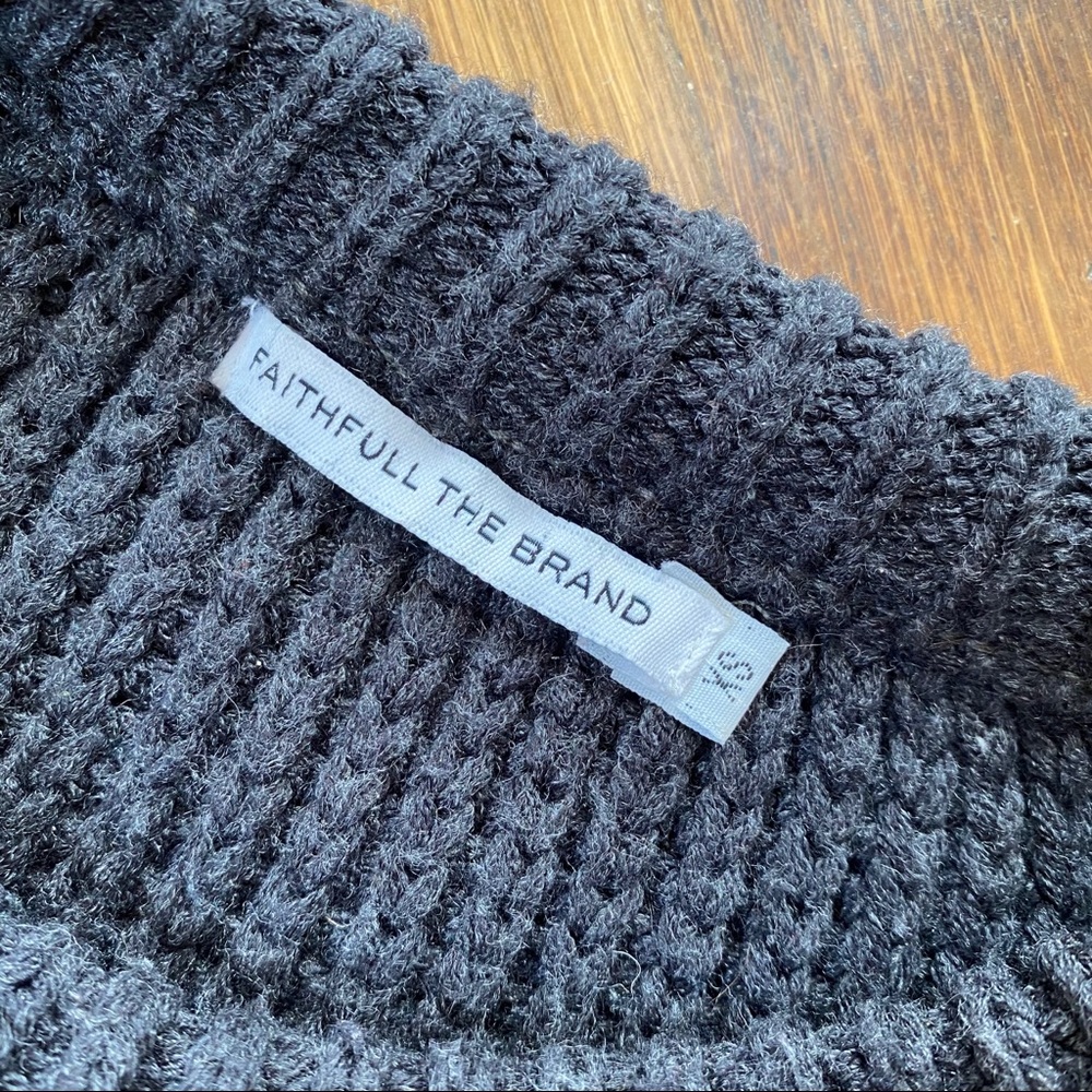 Faithfull the Brand Hi Low Chunky Knit Sweater - Picture 2 of 3